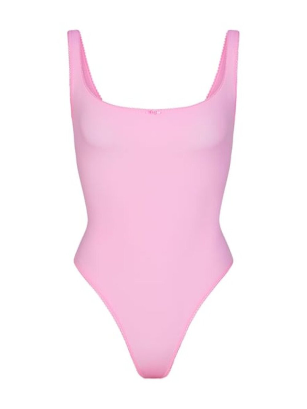 SKIMS Fits Everybody Picot Square Neck Bodysuit | Bubblegum | L | RETIRED